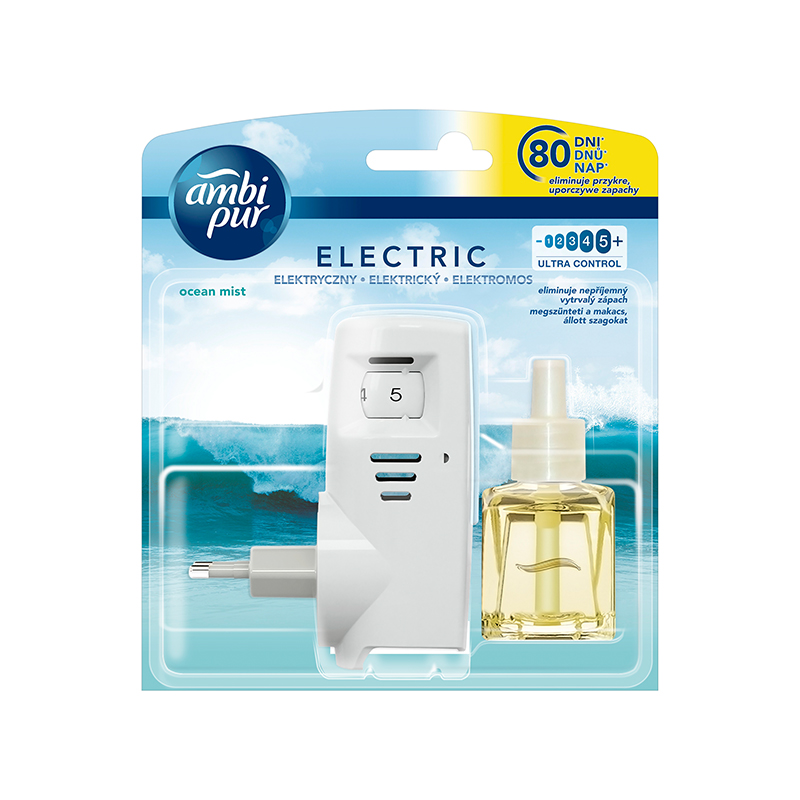 Electrical plug in air freshener AMBI PUR MONO Ocean Mist, diffuser and