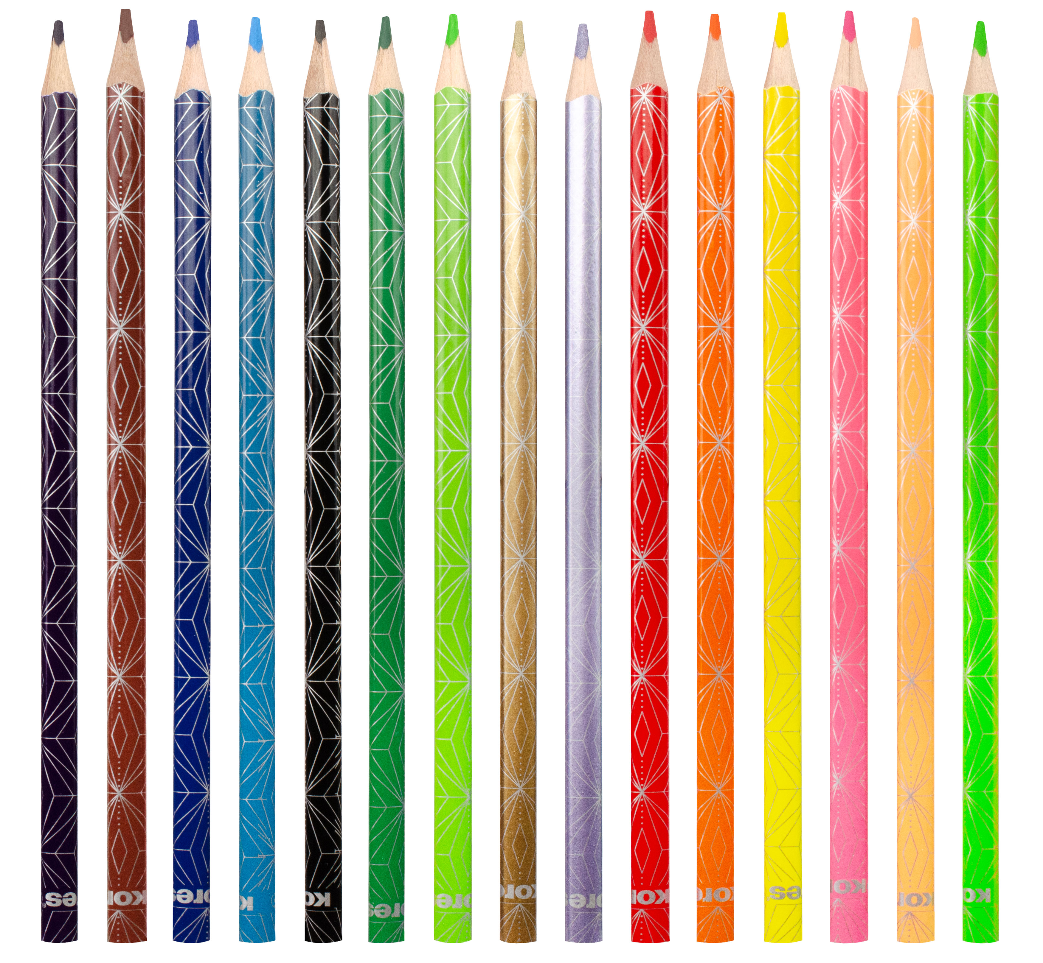Kores - Kolores: 12 matite colorate per bambini, principianti e adulti con piombo morbido e forma triangolare, set di 12 colori assortiti e temperamatite inclusi